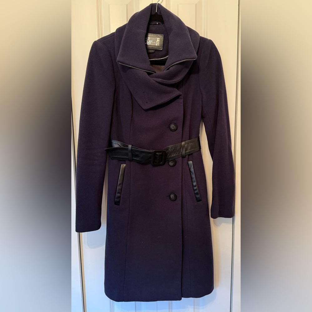 Mackage Wool Blend Navy Winter Coat